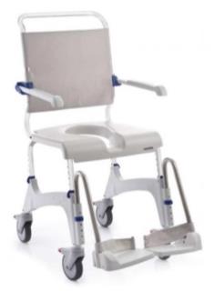 Height Adjustable Shower Commode Chair with Leg Rests